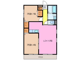 高茶屋駅 徒歩39分 1階の物件間取画像